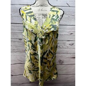 Banana Republic size 14‎ yellow sleeveless blouse with side zipper